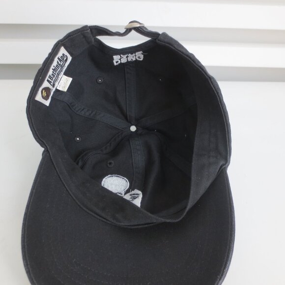 A BATHING APE BAPE MEN'S BASEBALL CAP ADJUSTABLE BLACK O/S - Picture 5 of 8